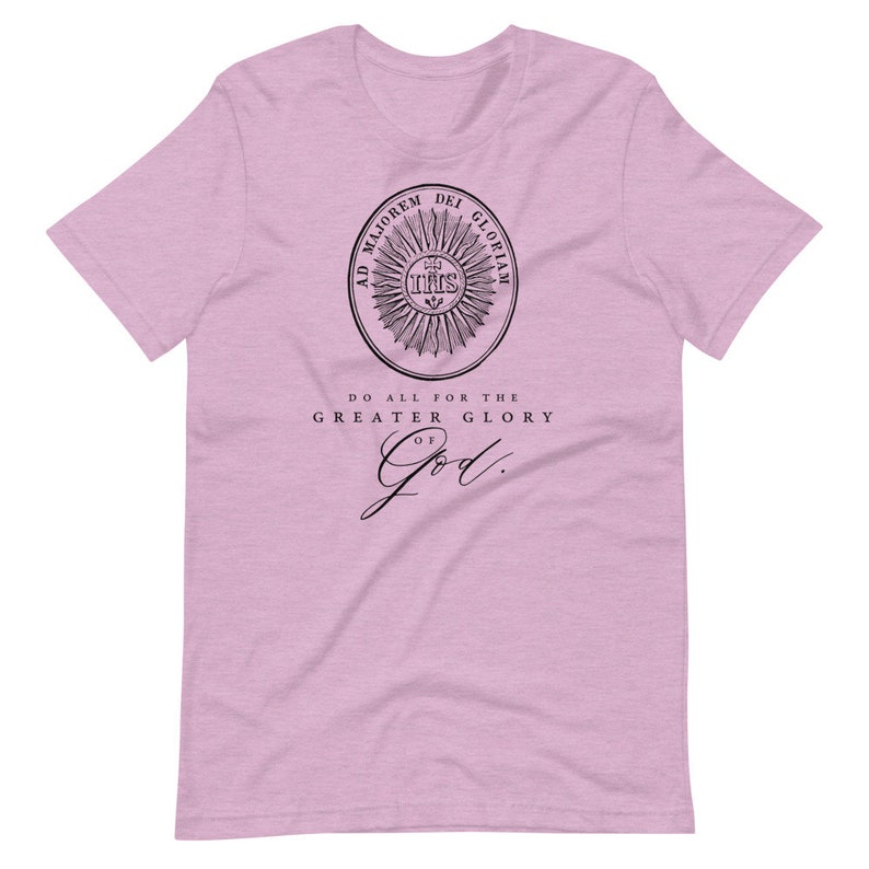 AMDG Women's T-Shirt For The Greater Glory of God Apparel Latin Mass Ad Majorem Dei Gloriam Catholic Apparel Mother's Day Gift image 4