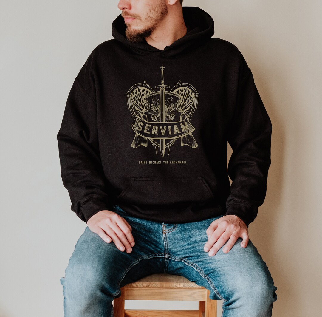 Saint Louis Pray for Us Catholic Men's Hoodie St. Louis 