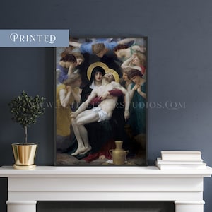 PRINTED Sacred Art "Pieta" by William-Adolphe Bouguereau - Size 8x10" to 18x24" Wall Art Print - Crucifixion Restored Catholic Sacred Art
