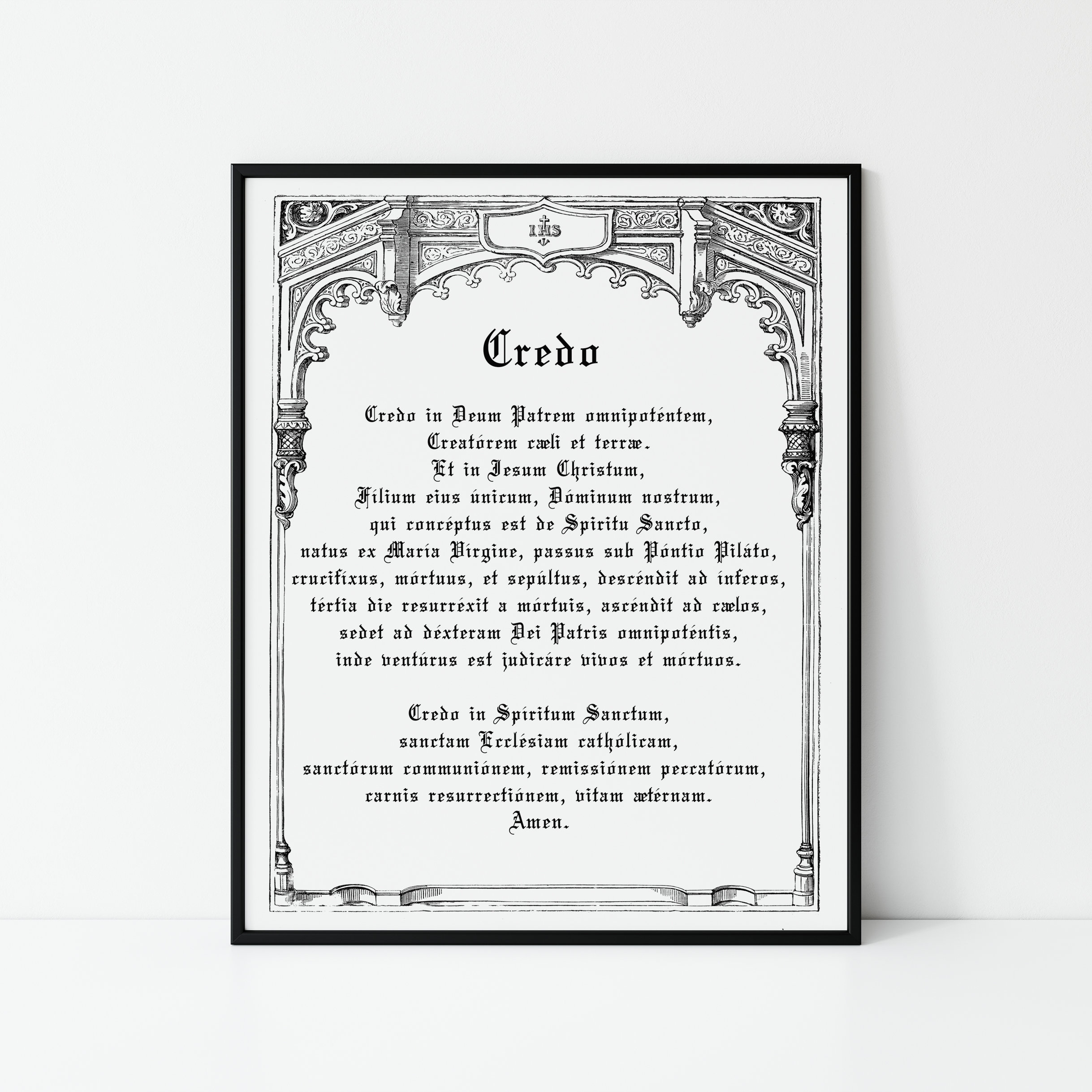 Credo Traditional Catholic Printable Prayer Latin (Download Now) 