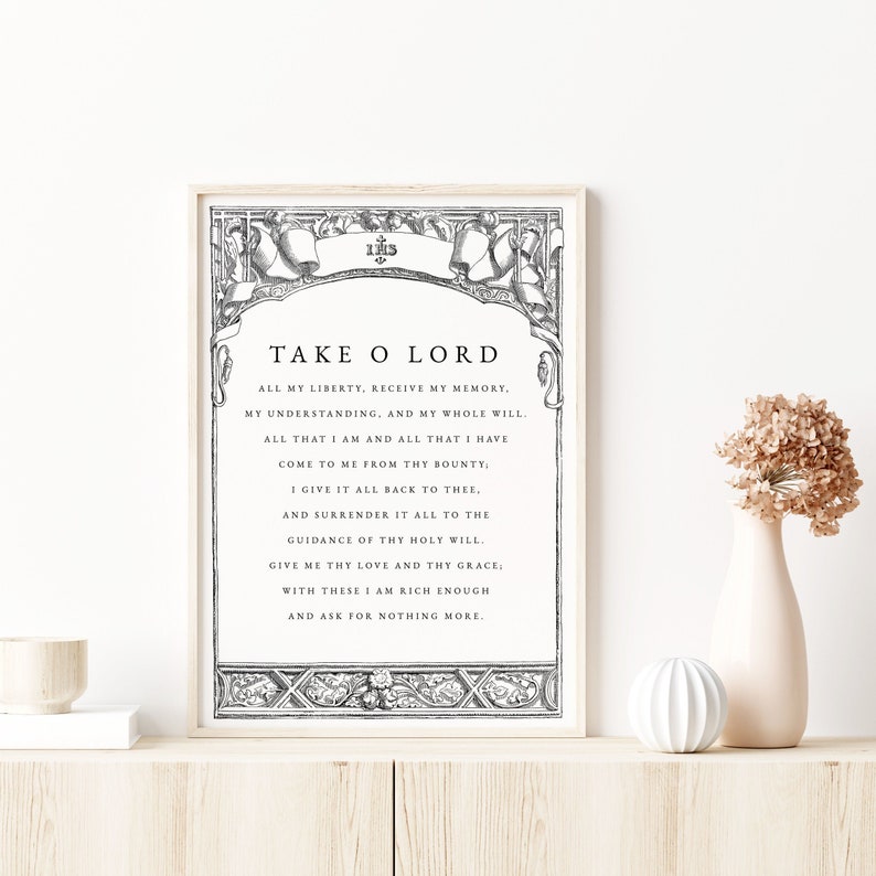 St. Ignatius of Loyola Prayer Printable Wall Art Traditional | Etsy