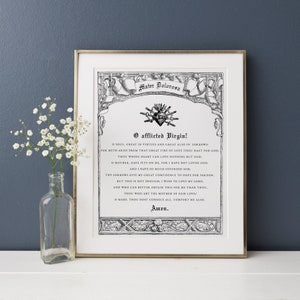Our Lady of Sorrows Catholic Prayer by St. Alphonsus Liguori Printable Wall Art - Our Sorrowful Mother - Mater Dolorosa - Digital Download