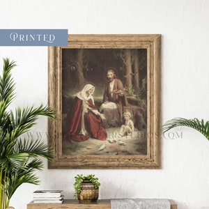 PRINTED Sacred Art "Holy Family" by Charles Bosseron Chambers - Size 8x10" to 18x24" Print - Jesus Mary Joseph Restored Catholic Sacred Art