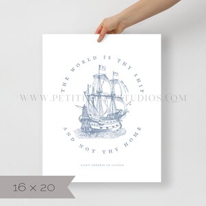 PRINTED the World is Thy Ship & Not Thy Home Wall Art St. Therese of