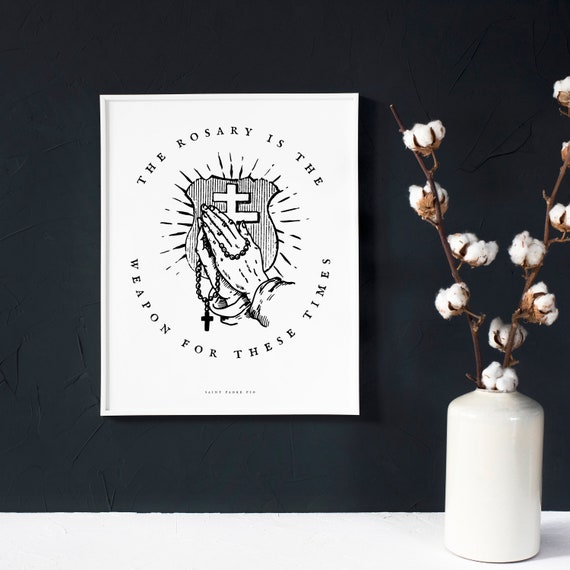 Saint Padre Pio Quote Catholic Printable Wall Art Catholic Etsy