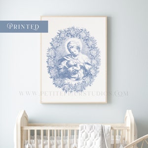 PRINTED Our Lady of La Leche Nursery Wall Art - Catholic Mother Baby Shower Gift - 8x10" to 24x36" Size Physical Print - Catholic Sacred Art