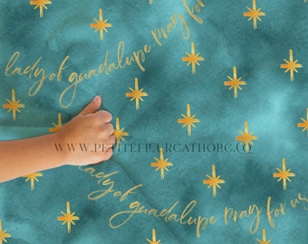 Our Lady of Guadalupe Star Throw Blanket - Catholic Children's Gift - Catholic Baptism Gift - Catholic Baby Shower - Mary's Mantle Gift