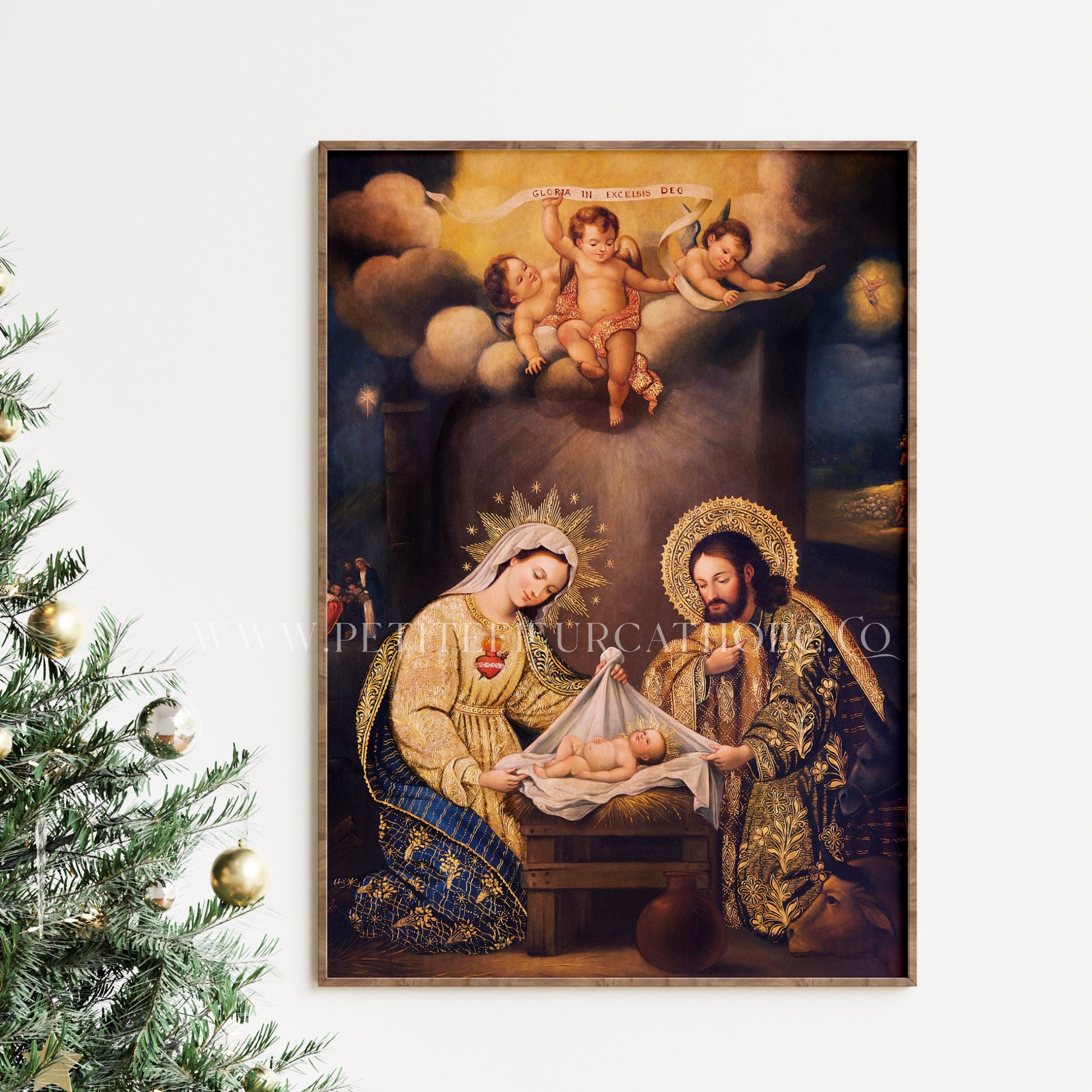 PRINTED Sacred Art Nativity Of Our Lord by Reynald