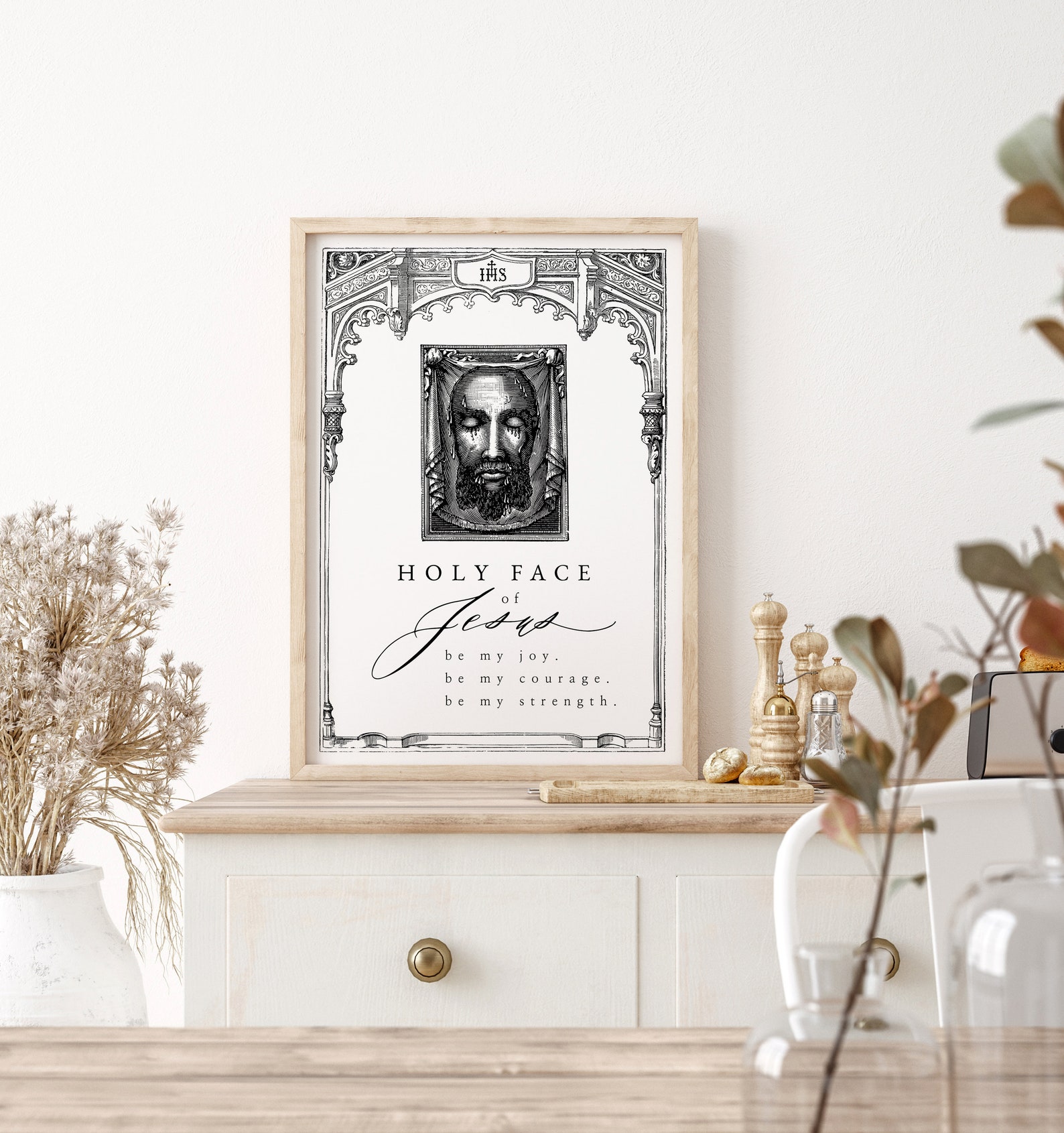 Holy Face of Jesus Printable Wall Art Traditional Catholic | Etsy