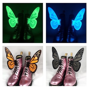 Holographic butterfly shoes shop