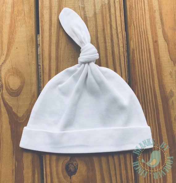 Blank White Infant Baby Knot Cap Hat Embroidery HTV Etsy
