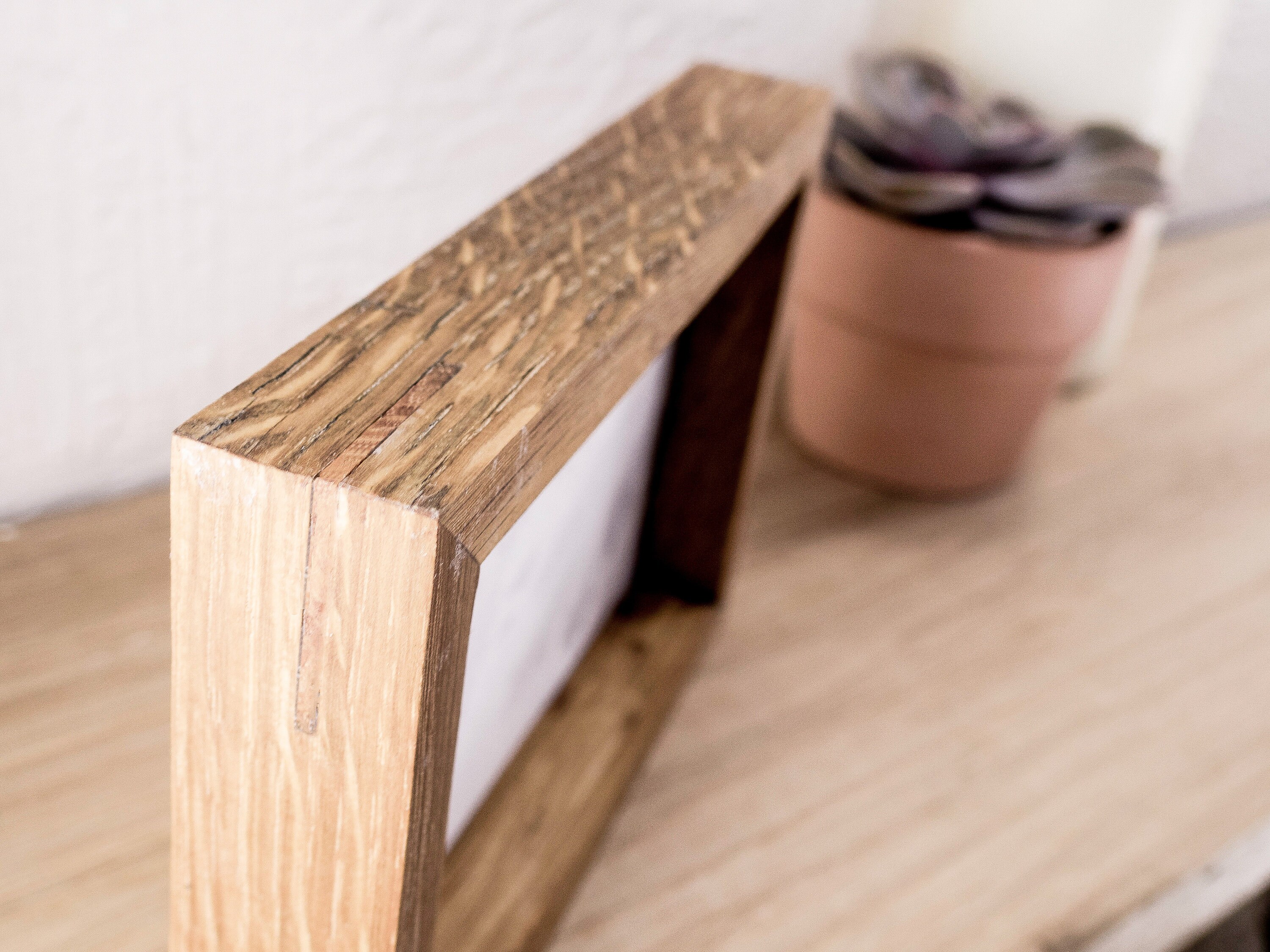 A4 Whisky Oak Frame – Whiskey Barrel Frame - Optional mat/mount board -  Reclaimed Oak Frame – Custom Oak Frame - Scotch Whisky Oak