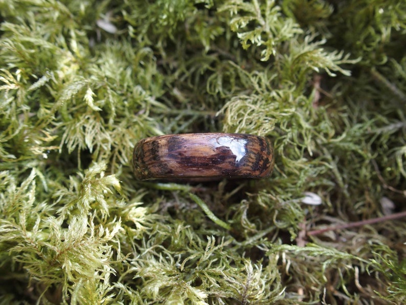 Whisky Barrel Ring Wooden Ring Wood Anniversary Whiskey Barrel Ring Wedding Band Wooden Engagement Ring