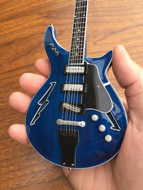 AXE HEAVEN Bob Weir Modulus Lightning Bolt MINIATURE Guitar Display Gift