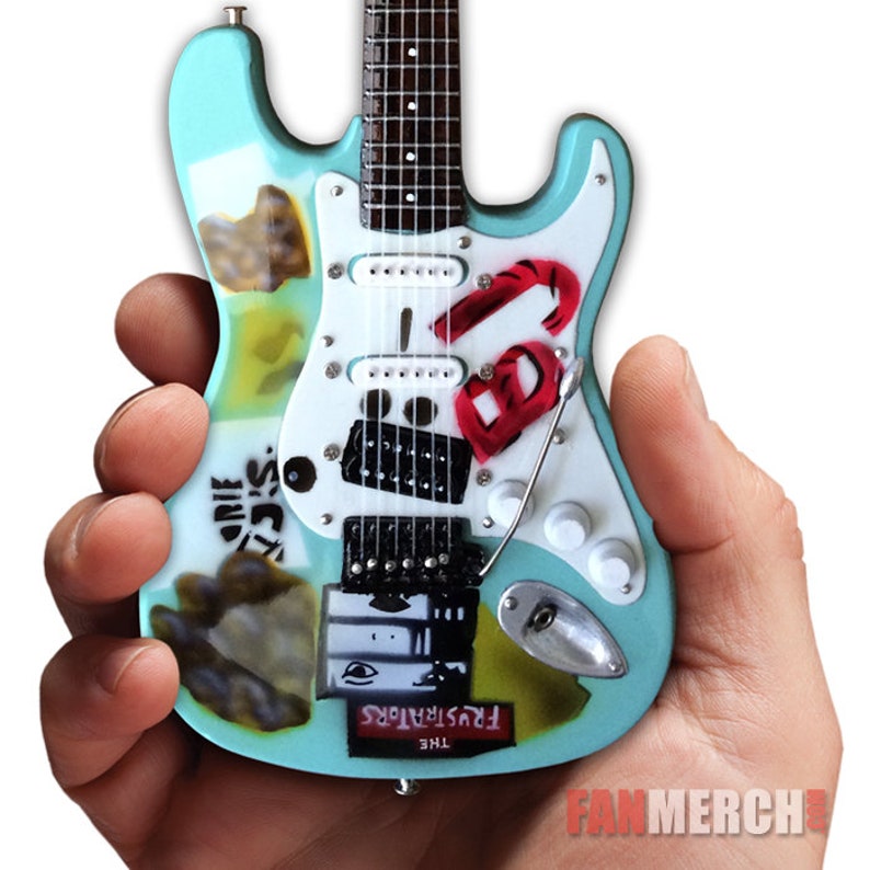 Green Day Billie Joe Armstrong Signature BJ Blue Mini Guitar Etsy