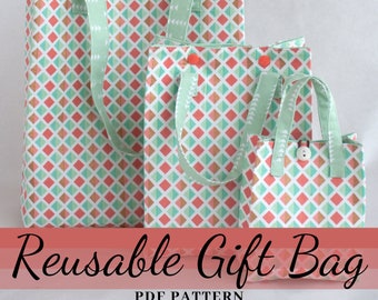 MARKET BAG Pattern \u2022 Butterick 5338 \u2022 Cloth Tote Bags \u2022 Cloth Lunch Bag \u2022 Reusable Bags \u2022 Sewing Patterns \u2022 Craft Patterns \u2022 WhiletheCatNaps