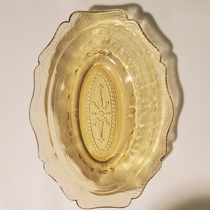 Vintage Gelbe Glasschale, Schale