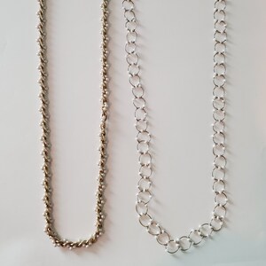 Vintage White & Gold Beaded Long Necklaces, Lot of 2