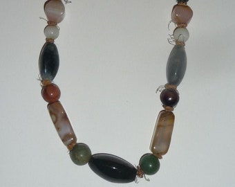 Vintage Multi-Color Stone Beaded Necklace
