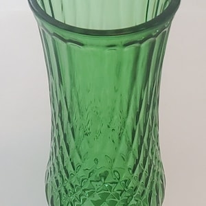 Vintage Grüne Glas Vase