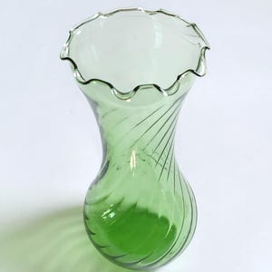 Vintage Green Glass Vase
