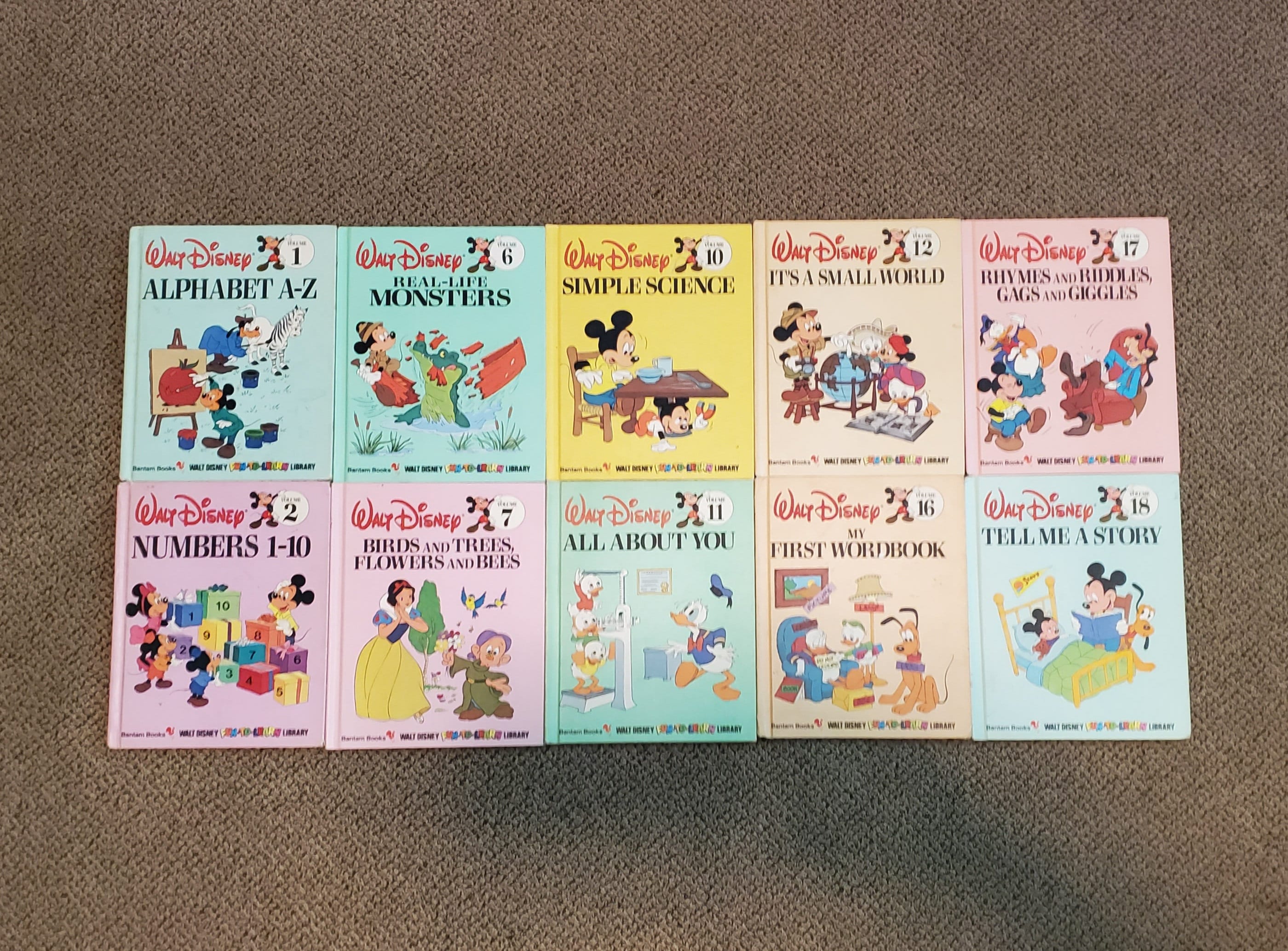 Vintage Walt Disney Fun To Learn Library Books Bantam Books Etsy Canada