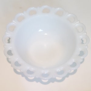 Vintage White Milk Glass Bowl Dish