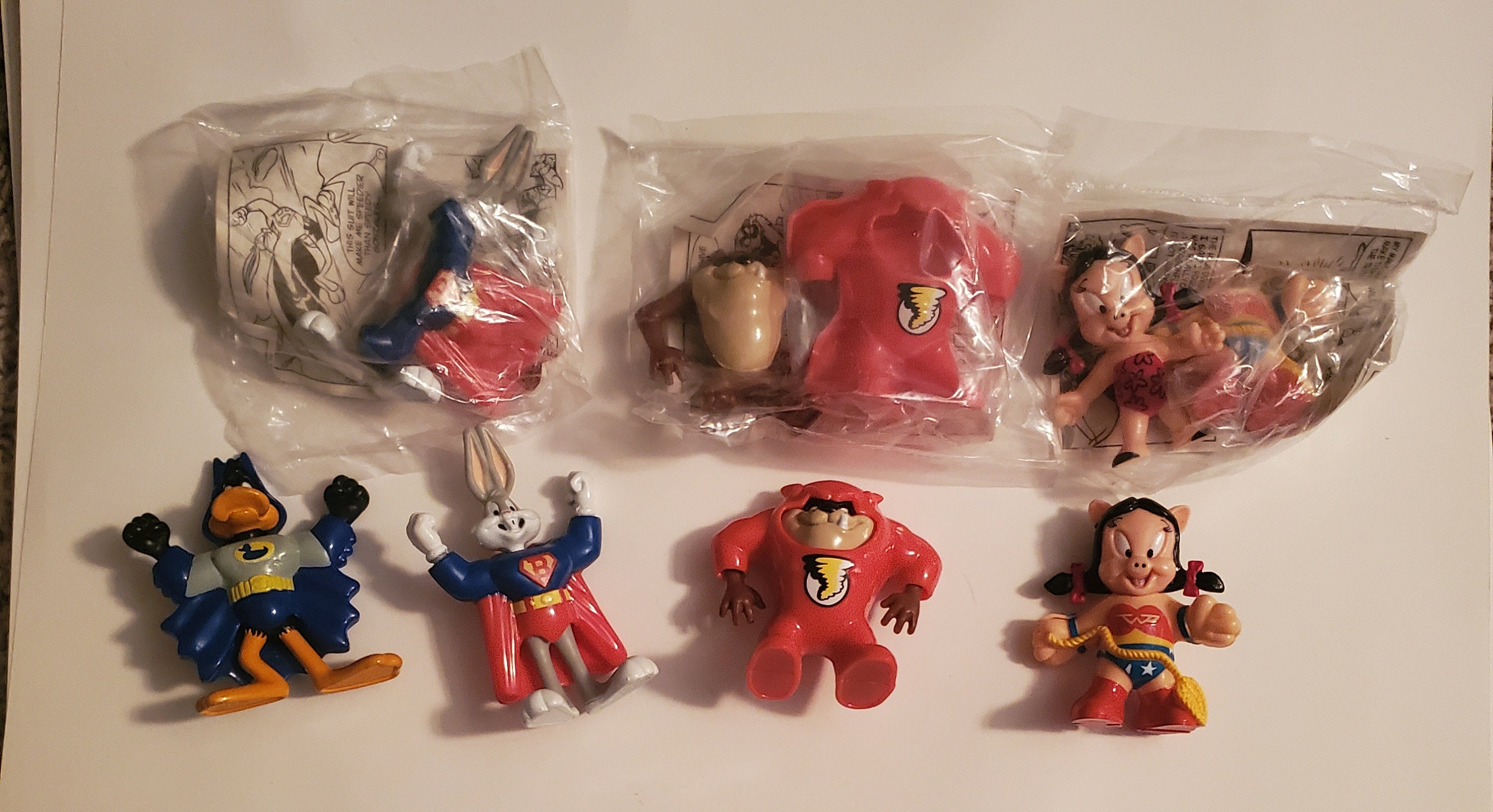 Vintage 1991 Mcdonalds Happy Meal Toys - Looney Tunes as DC