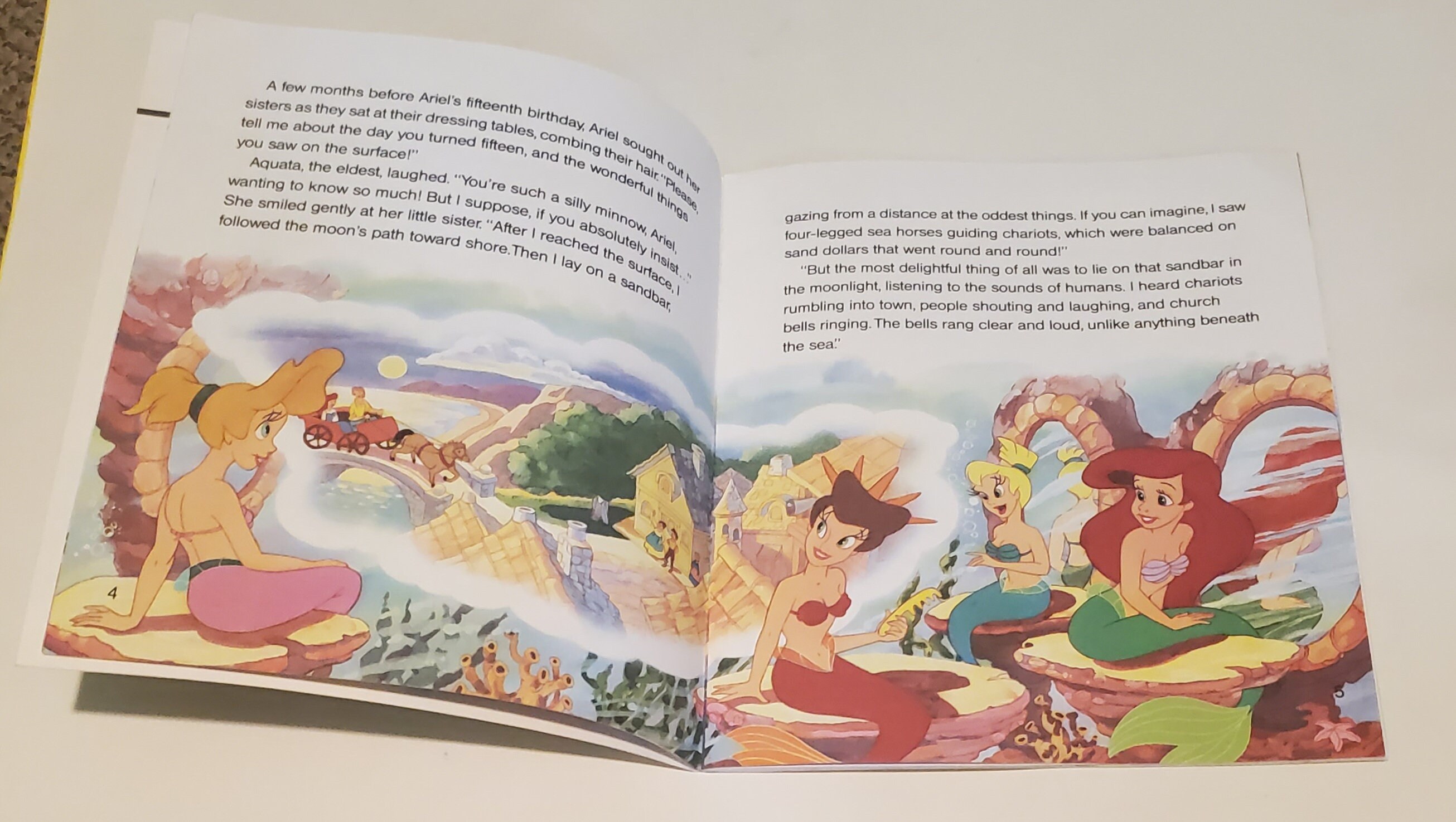 Vintage Disney Book the Little Mermaid Ariel and the Etsy Australia