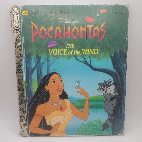 Vintage Little Golden Book - Disney's Pocahontas: The Voice of the Wind