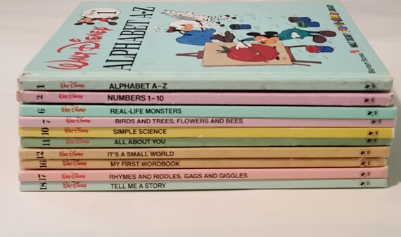 Vintage Walt Disney Fun to Learn Library Books, Bantam Books