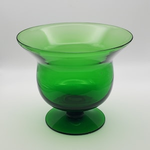 Vintage Grüne Gläser Sockel Schüssel Schale