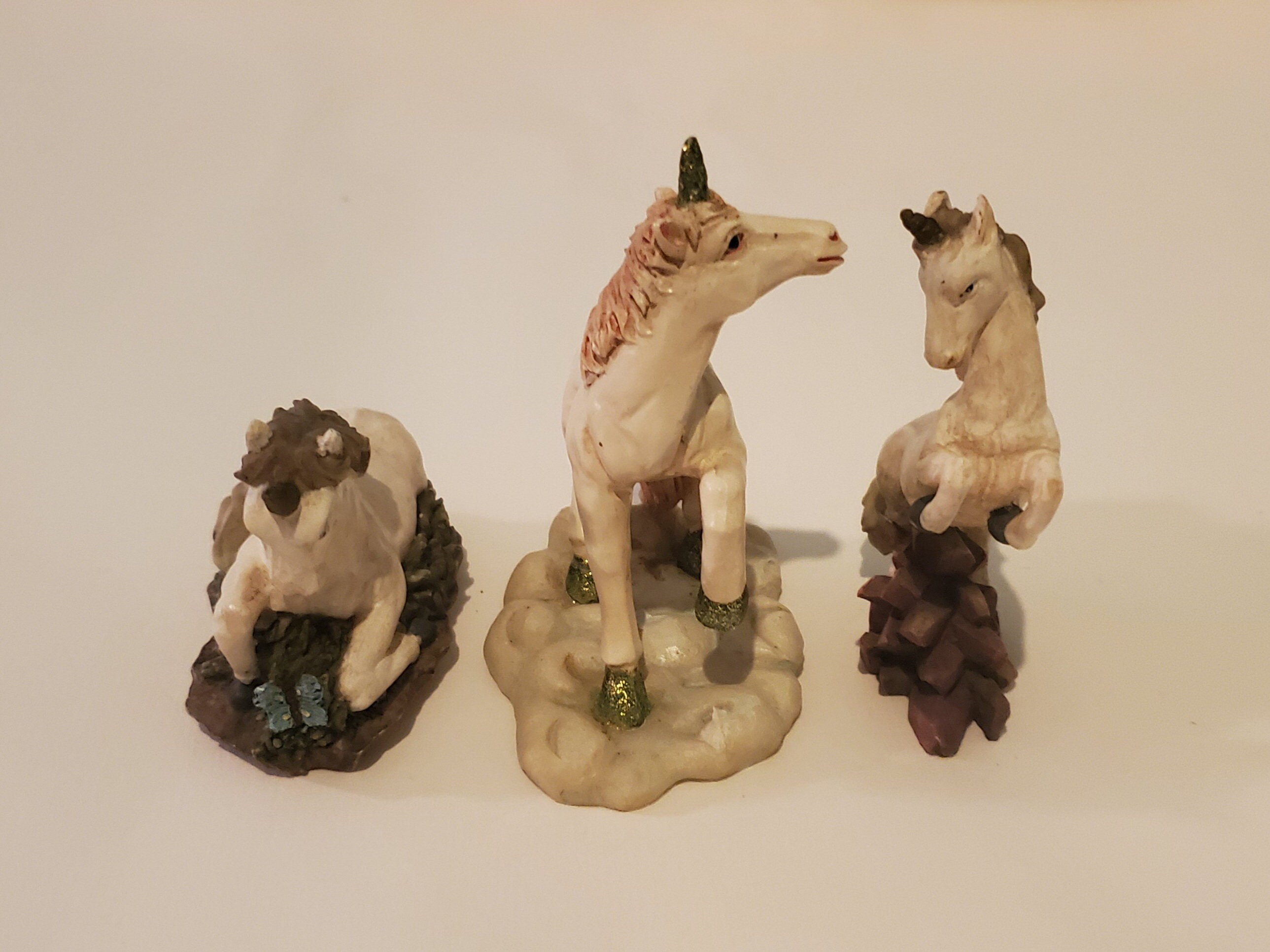 Vintage Unicorn Figurines Lot of 3 Etsy