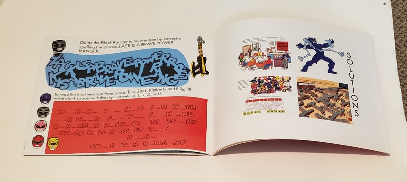 Vintage Mighty Morphin Power Rangers Book - Titanus's Braintwisters and ...