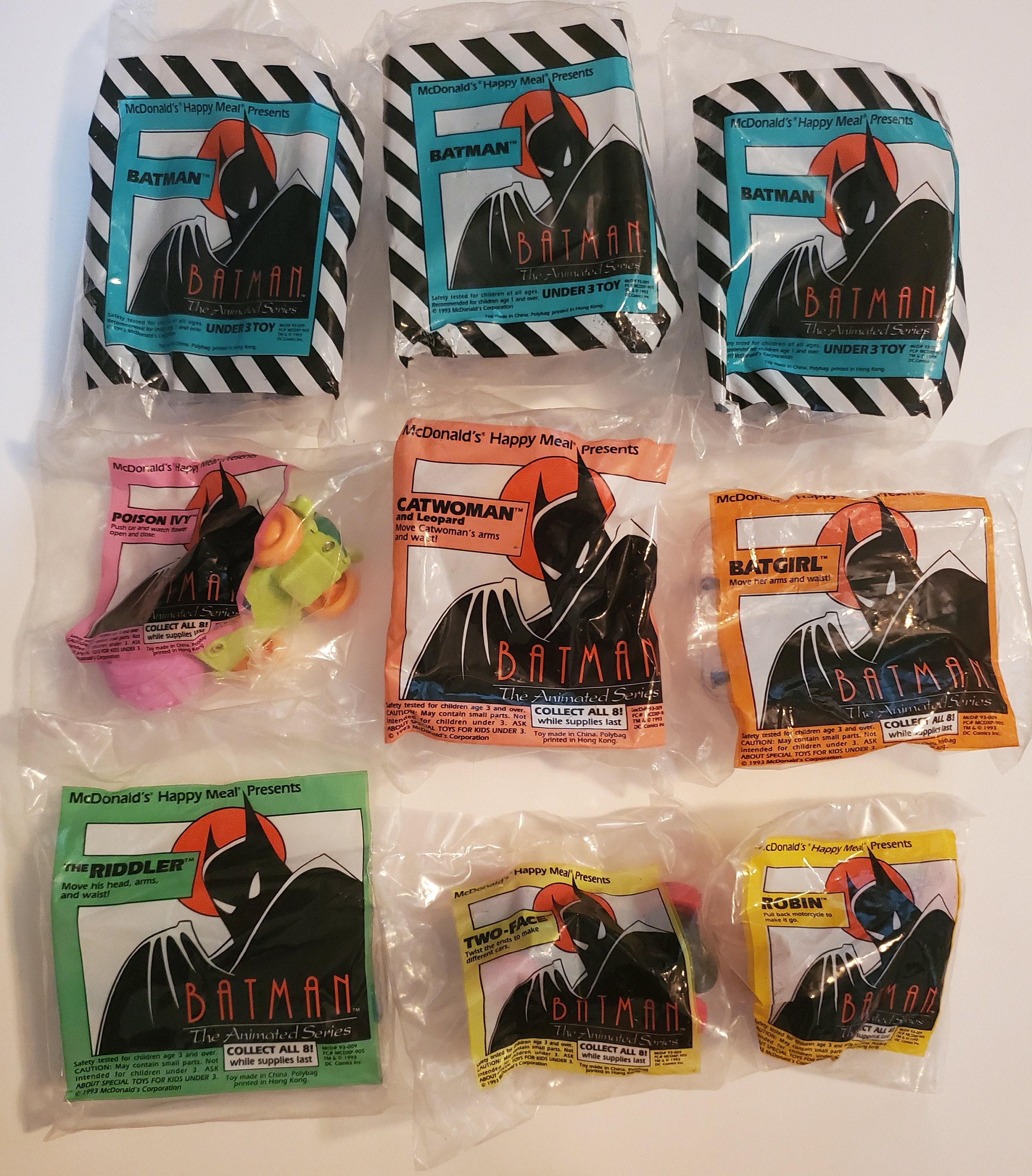 バットマン 1993 ミールトイセット Vintage 1993 Batman the Animated Series Mcdonalds Happy Meal Toys