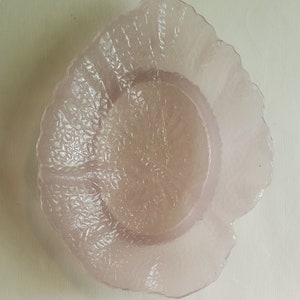 Vintage Pale Pink Glass Candy Dish, Soap Dish, Trinket Dish
