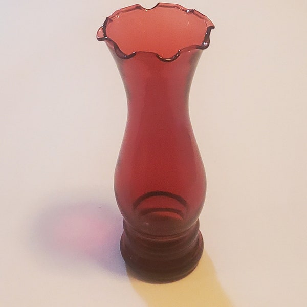 Vintage Red Glass Vase