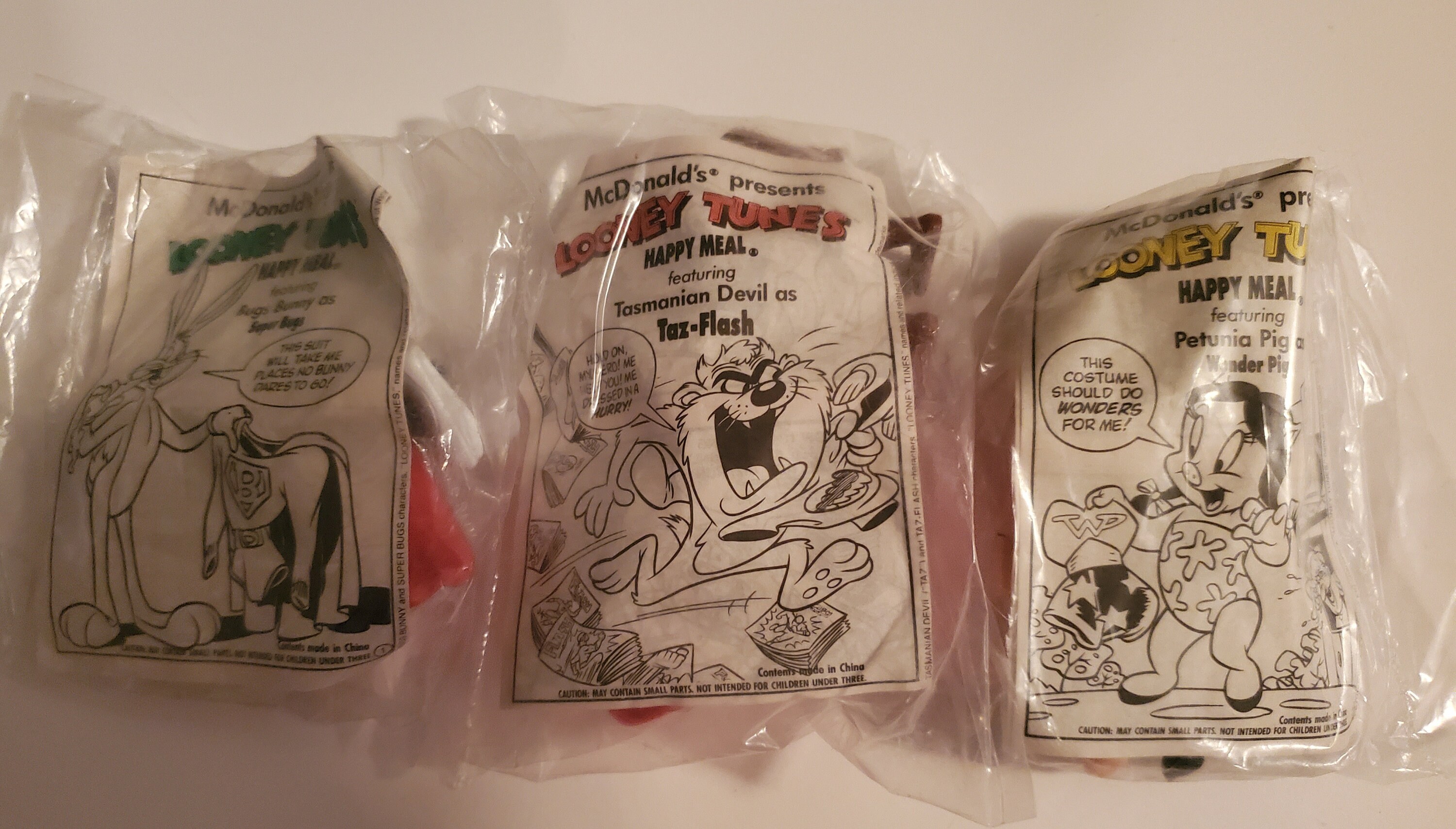 Vintage 1991 Mcdonalds Happy Meal Toys - Looney Tunes as DC