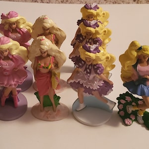 Vintage Barbie McDonalds Happy Meal Toys, 1991 - Lights & Lace Barbie, Hawaiian Barbie, Ice Capades Barbie, All American Barbie