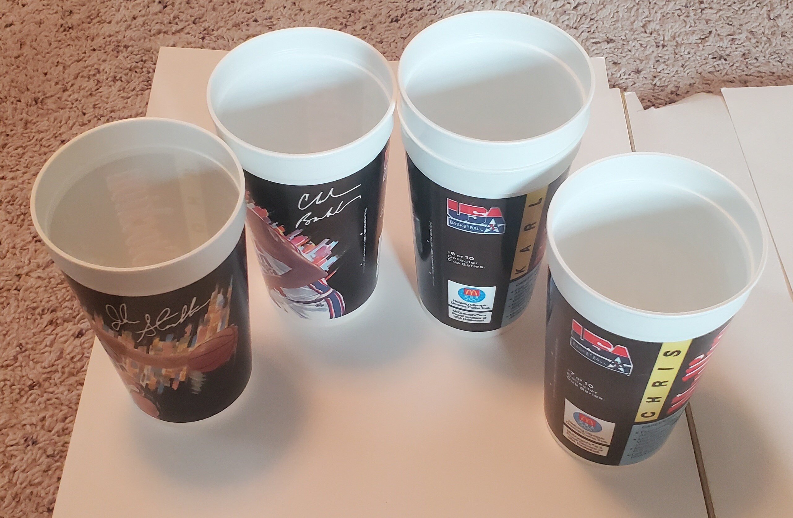Vintage Mcdonalds Collector Cups - USA Basketball 1992 - John