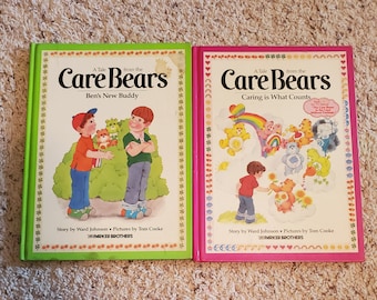 Vintage Care Bears Books - Ben's New Buddy, Caring is What Counts - Lot of 2, Available Separately