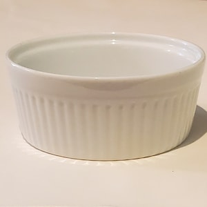 Vintage White Porcelain Ramekin, Porcelana Schmidt Made in Brazil
