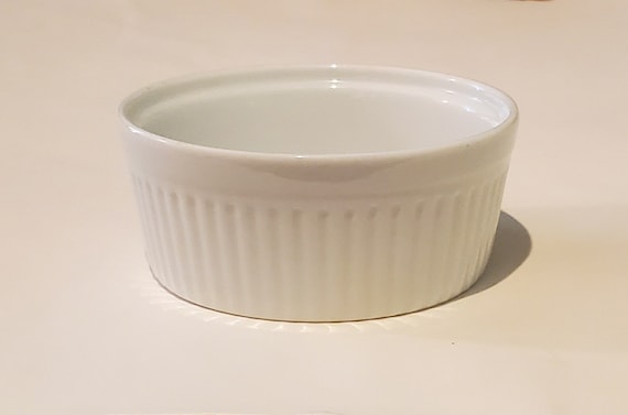 Vintage White Porcelain Ramekin, Porcelana Schmidt Made in Brazil