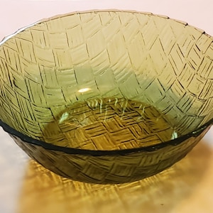 Vintage Green Glass Bowl