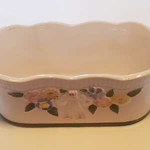 Fioriera floreale in ceramica vintage