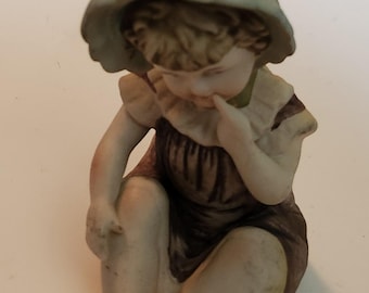Vintage Ceramic Toddler Child Figurine
