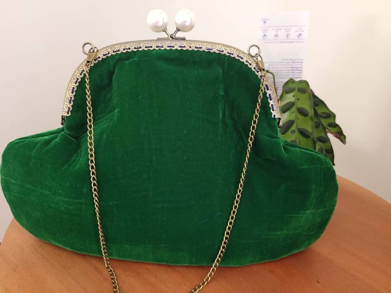 Emerald Green Velvet Clutch Etsy