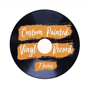 Custom Hand Painted Vinyl Record 7-inch image 1