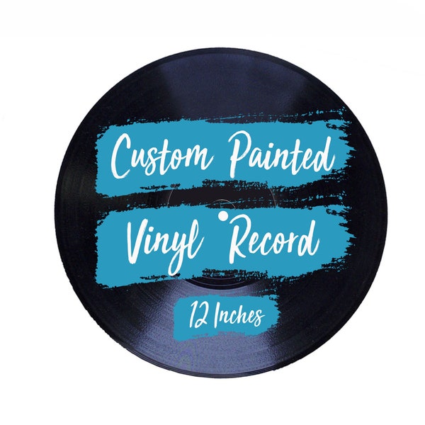 Custom Hand Painted Gift, Custom Vinyl Record, Music Lover Gift, Personalized, The Concertgoer, The Musician, Birthday Gift, Vinyl Record
