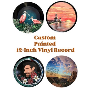 Custom Hand Painted Gift, Custom 12-inch Record, Music Lover Gift, Personalized Gift, Sustainable Gift, Birthday Gift, Unique Gifts